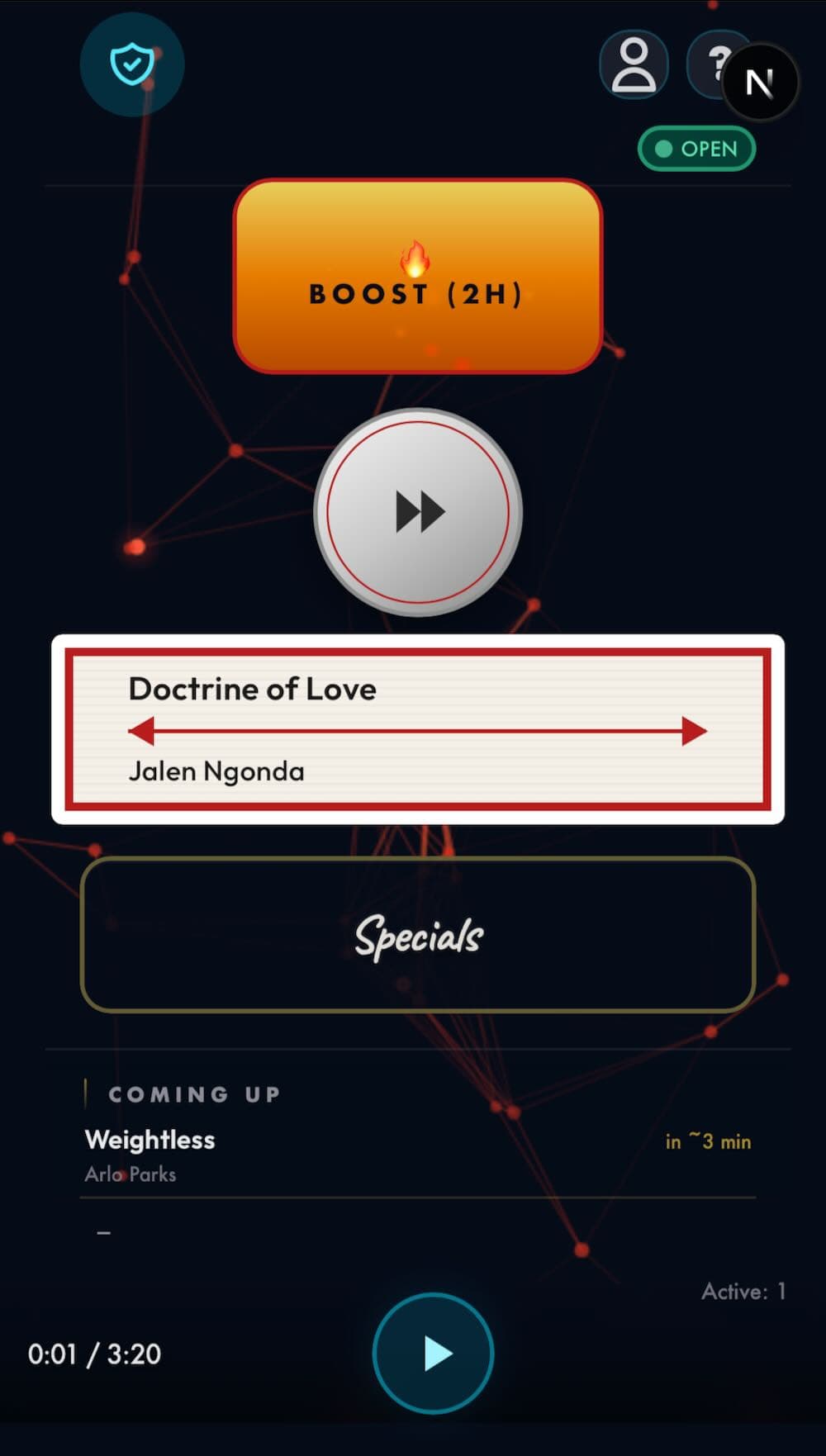 Stylish Ambience mobile app interface